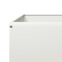 Berkfield Home Garden Raised Bed White 100x100x25 cm Steel - Size: 100 x 100 x 25 cm - thumbnail 7