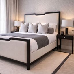 HOB Furniture Washington Curve Bed in Cream - Size: Super King - thumbnail 3