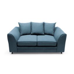 Abakus Direct Darcy 3 Seater Sofa in Smart Linen Fabric 4 colours in Teal - thumbnail 5