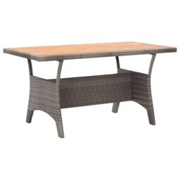 Berkfield Home Garden Table Grey 120x70x66 cm Solid Acacia Wood - Size: 120 x 70 x 66 cm - thumbnail 1