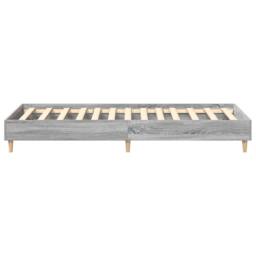 Berkfield Home Bed Frame No Mattress Grey Sonoma 75x190 cm Small Single Wood - thumbnail 6