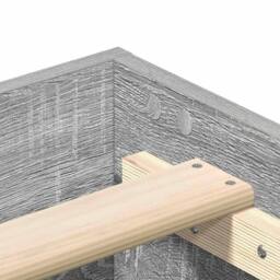 Berkfield Home Bed Frame No Mattress Grey Sonoma 75x190 cm Small Single Wood - thumbnail 8