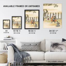 "Artery8 Kusunoki Masashige Before Battle Vintage Wall Art Print Sekka in Green - Size: W12"" x H16""" - thumbnail 3