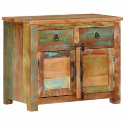 Berkfield Home Sideboard 68x35x55 cm Solid Wood Reclaimed - Size: 68 x 35 x 55 cm - thumbnail 2