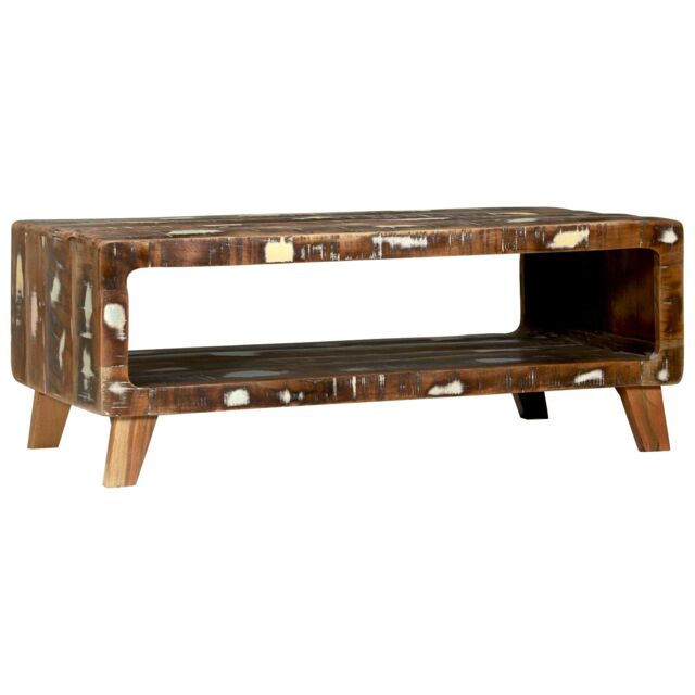 Berkfield Home Coffee Table 90x50x35 cm Solid Wood Reclaimed in Brown - Size: 90 x 50 x 35 cm - image 1