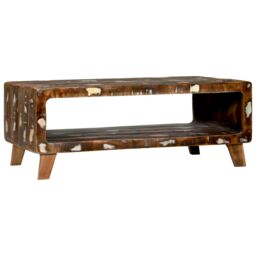 Berkfield Home Coffee Table 90x50x35 cm Solid Wood Reclaimed in Brown - Size: 90 x 50 x 35 cm - thumbnail 2