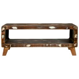 Berkfield Home Coffee Table 90x50x35 cm Solid Wood Reclaimed in Brown - Size: 90 x 50 x 35 cm - thumbnail 3