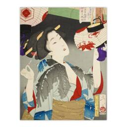"Artery8 Tsukioka Yoshitoshi Kyoto Waitress in the Meiji Era Wall Art Print - Size: W12"" x H16""" - thumbnail 1