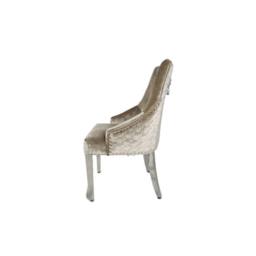 Stratus Interiors Bentley Velvet Lion Knocker Kitchen Dining Chair 56Wx72Dx103H 1Pcs in Nude - Size: 100 cm x 60 cm - thumbnail 3