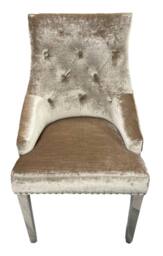Stratus Interiors Bentley Velvet Lion Knocker Kitchen Dining Chair 56Wx72Dx103H 1Pcs in Nude - Size: 100 cm x 60 cm - thumbnail 5
