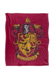 Warner Brothers Harry Potter Drawn Gryffindor Crest Blanket 152 x 127 cm in White - thumbnail 1