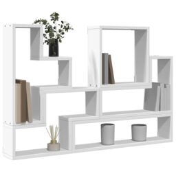 Berkfield Home Wall Shelf White 96x12x64 cm Engineered Wood - Size: 96 x 12 x 64 cm - thumbnail 4