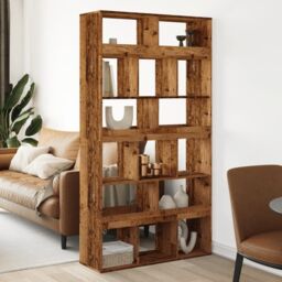Berkfield Home Room Divider Old Wood 100x33x187.5 cm Engineered Wood in Brown - thumbnail 1