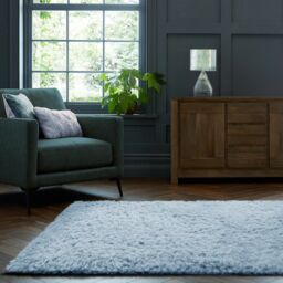 Home Republic Montana Fluffy Textured Rug in Baby Blue - Size: 120 cm x 170 cm - thumbnail 1