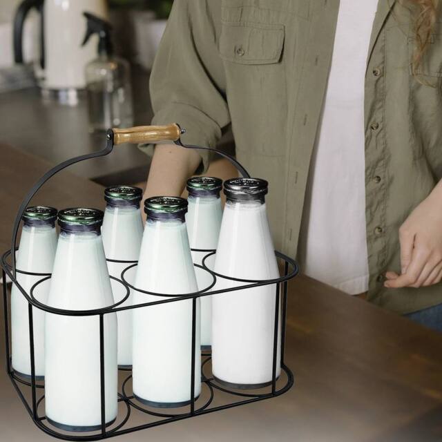 EONLION Metal 6 Milk Bottle Holder in Black - Size: 100 cm - image 1