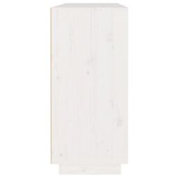 Berkfield Home Sideboard White 110x34x75 cm Solid Wood Pine - Size: 110 x 34 x 75 cm - thumbnail 4