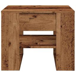 Berkfield Home Coffee Table Old Wood 55.5x55x45 cm Engineered Wood in Brown - thumbnail 4