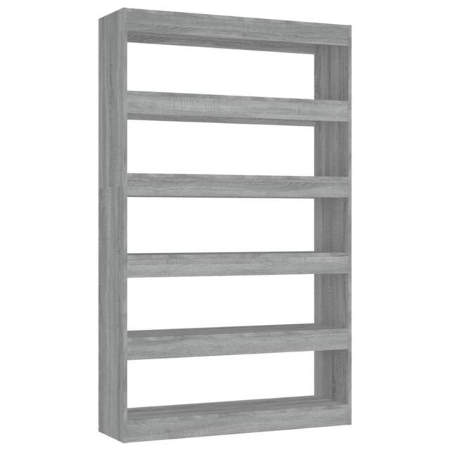 Berkfield Home Book Cabinet/Room Divider Grey Sonoma 100x30x166 cm - Size: 100 x 30 x 166 cm - image 1