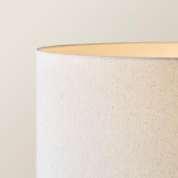 ValueLights Desmond Side Table Tripod Floor Lamp with Natural Linen Lamp Shade in Black - thumbnail 4