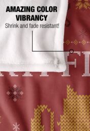Harry Potter Blanket, 152x127 cm Gryffindor Ugly Christmas Sweater Silky Touch Super Soft Throw Blanket in White - thumbnail 4