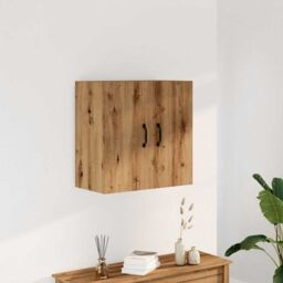 Berkfield Home Wall Cabinet Artisan Oak 60x31x60 cm Engineered Wood in Brown - Size: 60 x 31 x 60 cm - thumbnail 3