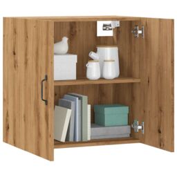 Berkfield Home Wall Cabinet Artisan Oak 60x31x60 cm Engineered Wood in Brown - Size: 60 x 31 x 60 cm - thumbnail 1