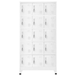 Berkfield Home Locker Cabinet Light Grey 90x40x180 cm Steel - Size: 90 x 40 x 180 cm - thumbnail 2
