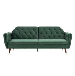 Bravich LTD Victoria Sofa Bed 3 Seater Velvet Click Clack in Green - thumbnail 4
