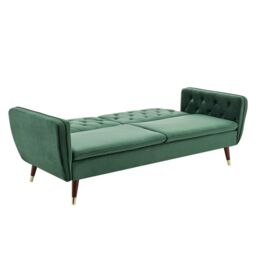 Bravich LTD Victoria Sofa Bed 3 Seater Velvet Click Clack in Green - thumbnail 6