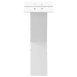 Berkfield Home Coffee Table Legs X-Shaped 2 pcs White 30x(30-31) cm Steel - thumbnail 6