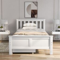 Matteo Wooden Solid White Pine Storage Bed With Drawers Bed Furniture Frame For Adults - Size: Single Fitted - thumbnail 6