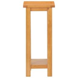 Berkfield Home Side Table 27x24x55 cm Solid Oak Wood in Brown - Size: 27 x 24 x 55 cm