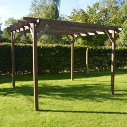 Rutland County Garden Furniture Ltd Garden Pergola - Wood - L300 x W420 x H270 cm - Rustic Brown - thumbnail 2