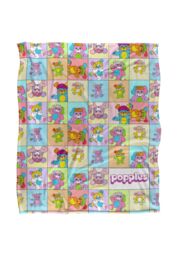 Hasbro Popples Popple Squares Silky Touch Super Soft Throw Blanket 152 X 127 cm in White - thumbnail 1