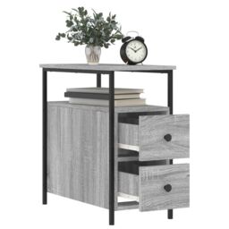 Berkfield Home Bedside Cabinets 2 pcs Grey Sonoma 30x60x60 cm Engineered Wood - Size: 30 x 60 x 60 cm - thumbnail 4