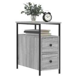 Berkfield Home Bedside Cabinets 2 pcs Grey Sonoma 30x60x60 cm Engineered Wood - Size: 30 x 60 x 60 cm - thumbnail 3