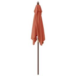 Berkfield Home Durable Garden Parasol with Wooden Pole Terracotta 198x198x231 cm - Size: 198 x 198 x 231 cm - thumbnail 4