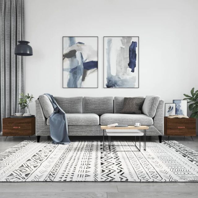 Berkfield Home Coffee Tables 2 pcs Brown Oak 50x50x40 cm Engineered Wood - Size: 50 x 50 x 40 cm - image 1