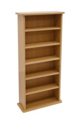 'Chak' 222 Cd Or 104 Dvd Blu-ray Media Storage 6 Shelf Unit - Beech