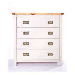 Cabinet Bits Argenta 4 Drawer Chest of Drawers Bras Drop Handle in Light Grey - thumbnail 2