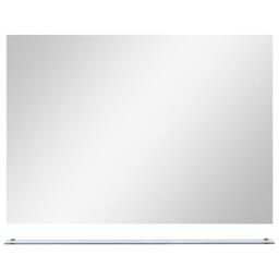 Berkfield Home Wall Mirror with Shelf 80x60 cm Tempered Glass in Silver - thumbnail 3