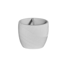Showerdrape Ripple Textured Toothbrush Holder in White - thumbnail 3
