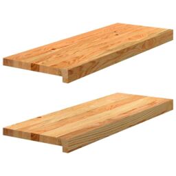 Berkfield Home Window Sills 2 pcs¬†Light Brown 70x25x2 cm Solid Wood Oak - Size: Medium