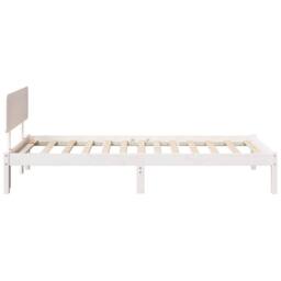 Berkfield Home Bed Frame with Headboard White 90x190 cm Solid Pine Wood - thumbnail 6