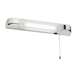 First Choice Lighting Rise - Chrome LED Bathroom Shaver Light in Silver - thumbnail 1