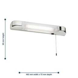 First Choice Lighting Rise - Chrome LED Bathroom Shaver Light in Silver - thumbnail 6
