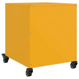 Berkfield Home Bedside Cabinets 2 pcs Mustard Yellow 36x39x43.5 cm Steel - thumbnail 8