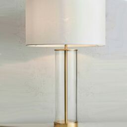 Loops 2 PACK Touch Dimmable Table Lamp Gold Glass & White Shade Modern Bedside Light - thumbnail 4