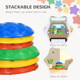 STILVORA Kids Stepping Stones Set of 6 with Non-Slip Mats - thumbnail 8