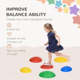 STILVORA Kids Stepping Stones Set of 6 with Non-Slip Mats - thumbnail 6